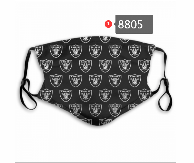 Oakland Raiders #6 Dust mask with filter->nfl dust mask->Sports Accessory